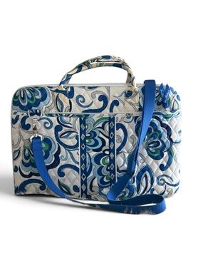 Vera Bradley ‘Betsy Mediterranean’ Blue and White Hardcase Laptop Bag